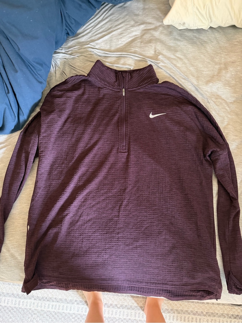 Nike Women's Quarter-Zip Pullover Sweatshirt - Plum